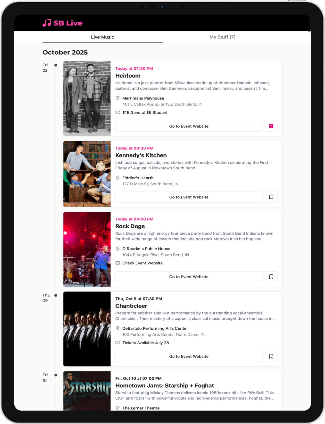 SBLive.org Feed iPad